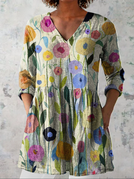 Heather | Colourful Longline Blouse