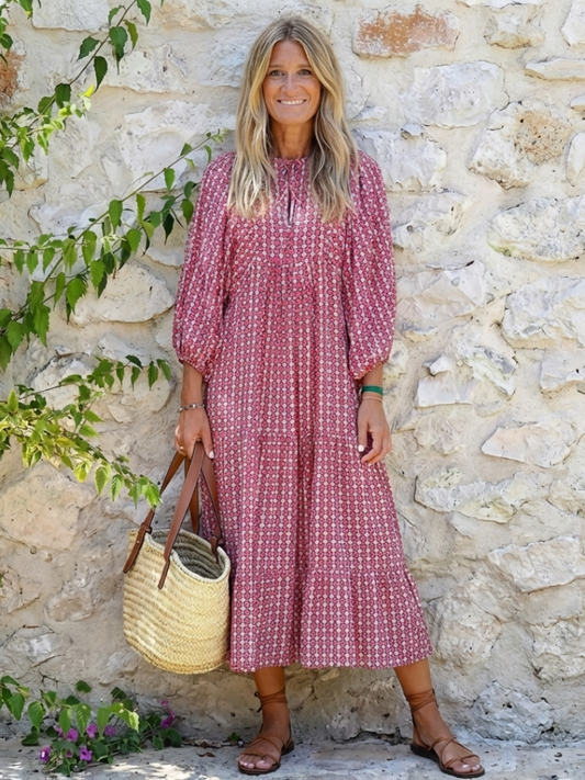 Imogen | Geometric Print Maxi Dress