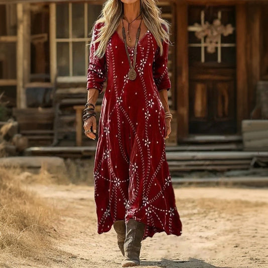 Sonya | Ruby Patterned Maxi Dress