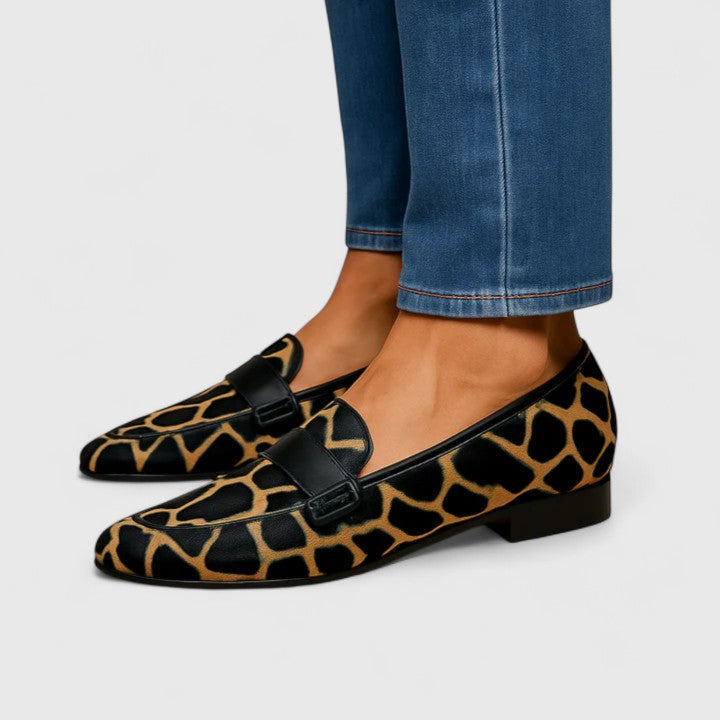 Eliza | Black-and-Gold Loafers